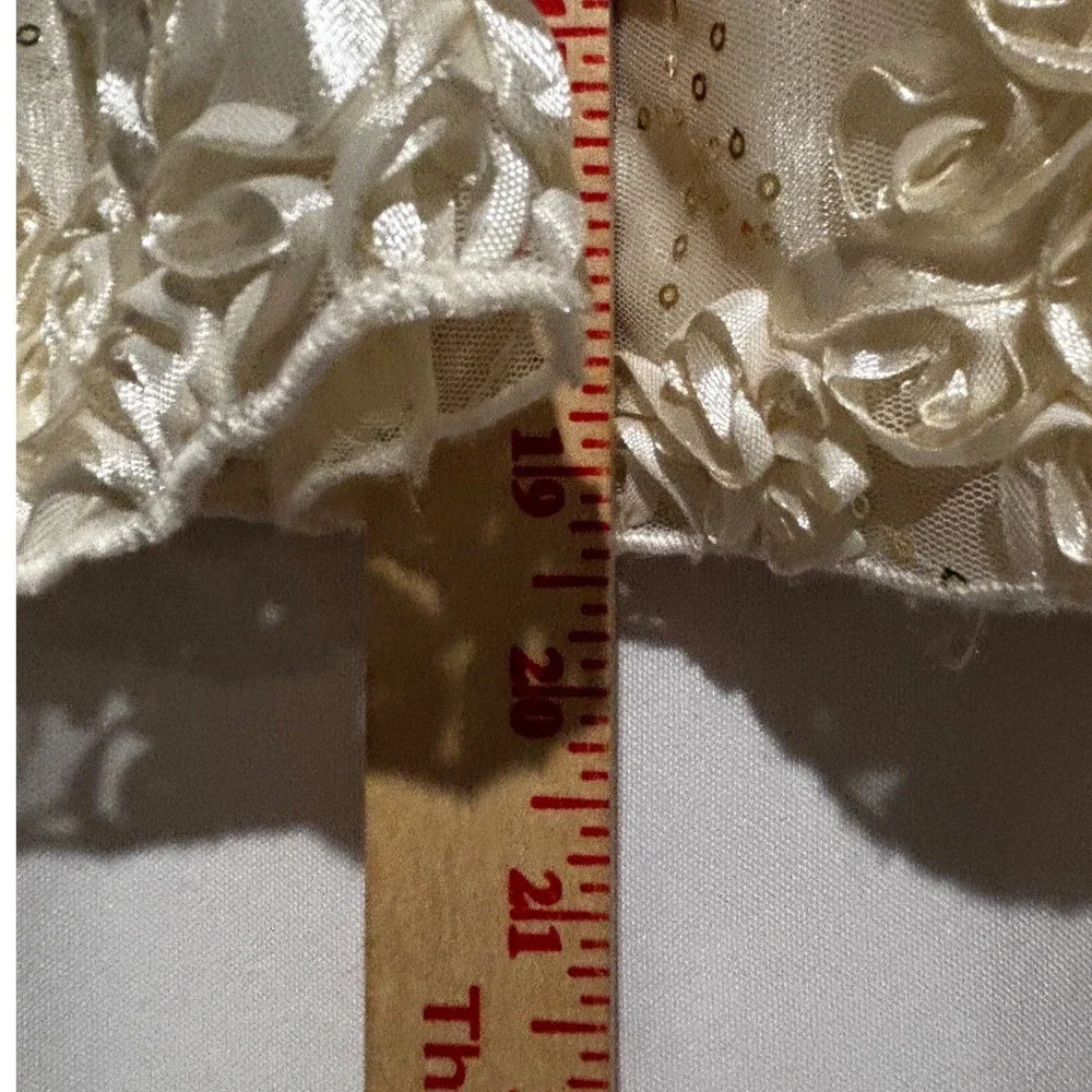 American Princess Black Velvet‎ Ivory Floral Embroidery Dress 2T Wedding Formal